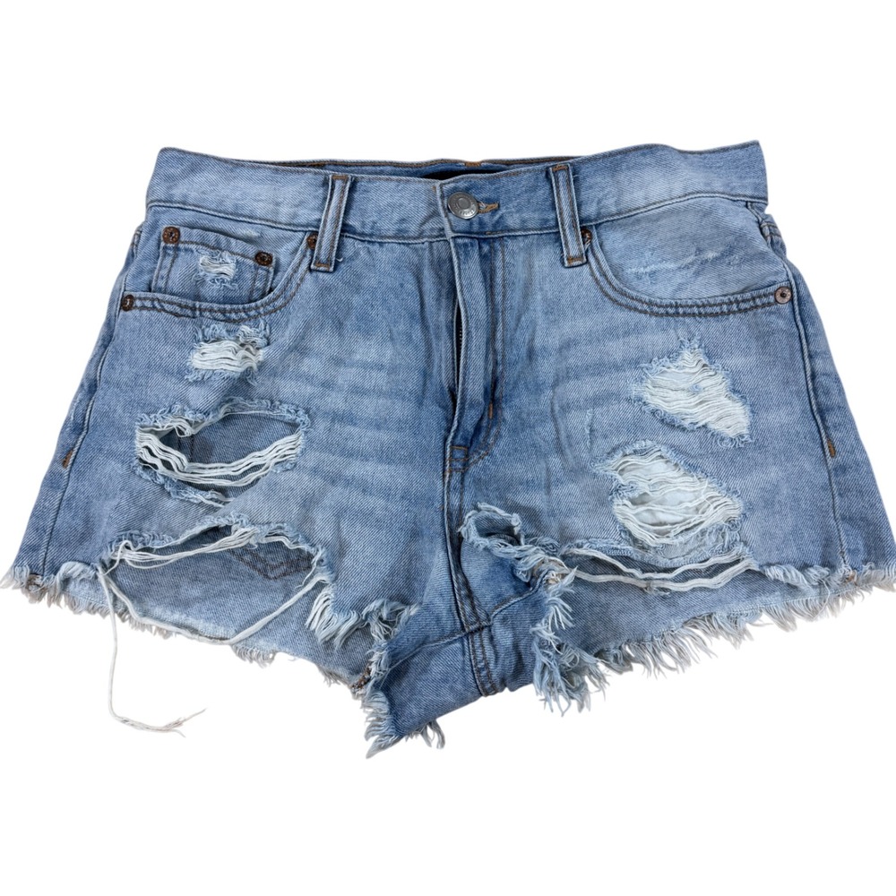 Y2K Aeropostale Vintage High Rise Shorty Distressed Booty Shorts Size 4 Whimsy‎